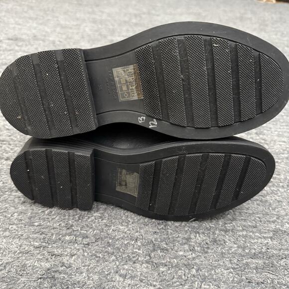 Rag & Bone Moto Rubber Rain Boots Women US 7.5 38 Black Red Lining Ankle Booties - Picture 12 of 13